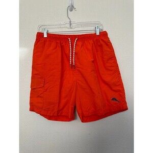 Tommy Bahama Board Shorts Orange Drawstring Pocket Lined Swim Men's Size Medium